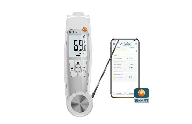 0560 1045 60 - Termómetro profesional para cocina testo 104-IR BT