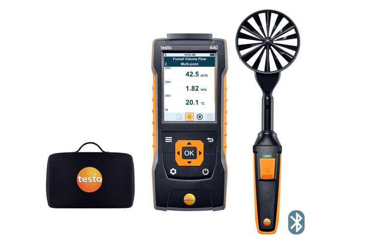 0563 4403 - Set de molinete de 100 mm testo 440 con Bluetooth¬Æ